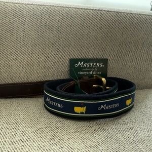 2025 Master Vineyard Vines Navy and Yellow Belt “ Augusta”
